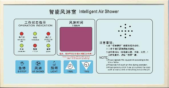 風(fēng)淋室控制器主板操作及按鍵說(shuō)明操作